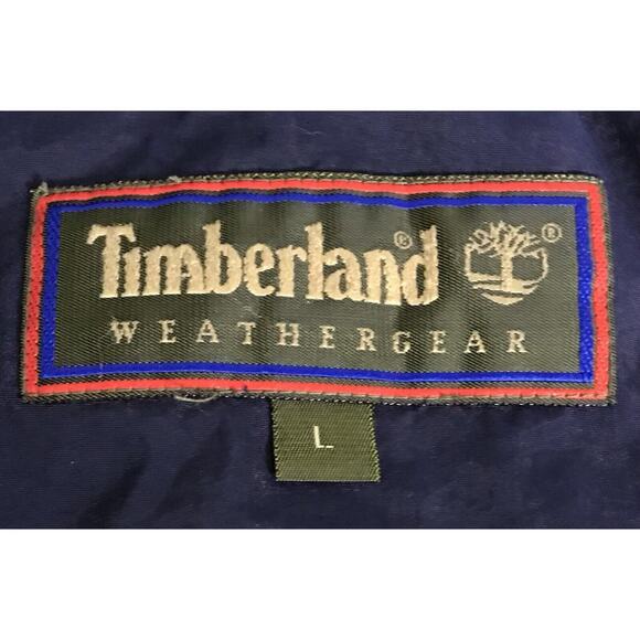Vintage Timberland WeatherGear Windbreaker Mens Large‎ Tan Jacket 1996 - Picture 9 of 13